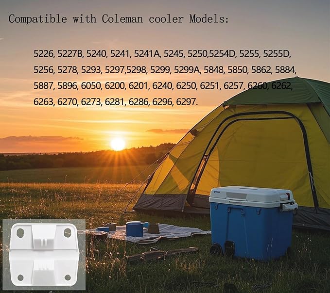 Cooler Plastic Replacement Hinges for Coleman Coolers 5253 6262 6270,for Rubbermaid Cooler Hinges,with Screws Set (4pack)