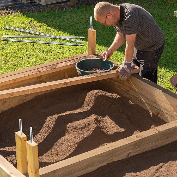 Gisafai 12 Pcs 40 Inch Ground Rebar Stakes Heavy Duty Ground Anchors Steel Plant Support Garden Stake Long Straight Metal Spikes with Chisel Point End for Concrete Timber Garden Plant Tent