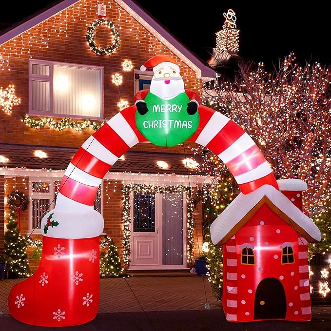 Holiday Inflatable Replacement Accessories Including Plastic Stakes Tether Hook and 1A Transformer Replacement Yard Inflatable Accessories Holiday Inflatable Decorations for Garden and Home Lawn