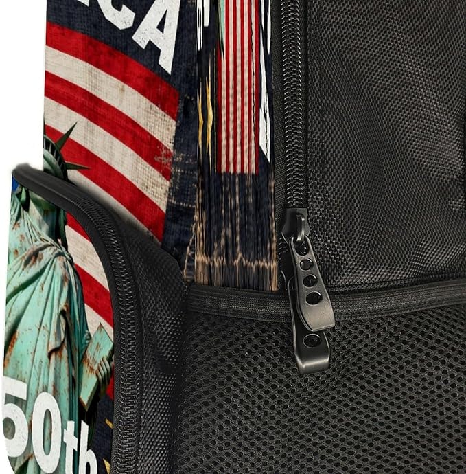 Men Women Lightweight 250th Anniversary 1776-2026 Patriotic Freedom Art Backpack Large Capacity Carry On Bag With Padded Straps for Sports Work Walking Cycling