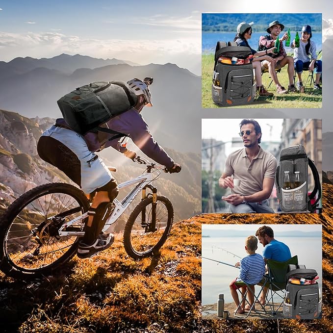 Backpack Cooler Insulated Leak Proof for Men Women 36 Cans Soft Cooler Backpack Insulated Waterproof Large Capacity Coolers Bag Portable for Lunch Camping Travel Picnic Hiking