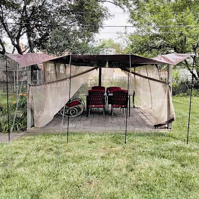 Tent Poles,Adjustable Portable Tent Poles-74.8" Sturdy and Durable Rustproof Thickened Iron Tent Stakes for Camping,Hiking,Van Awnings,Beach Awning Tent Accessory with Storage Bag-2 Pack (Black)