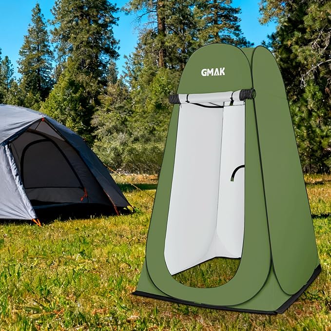 GMAK Pop Up Privacy Shower Tent, Portable Pop Up Beach Dressing Changing Room UV/Rain Outdoor Privacy Shelter Camping Tents, Shower Room Toilet Shelters for Outdoor Hiking Beach Picnic Fishing, Green