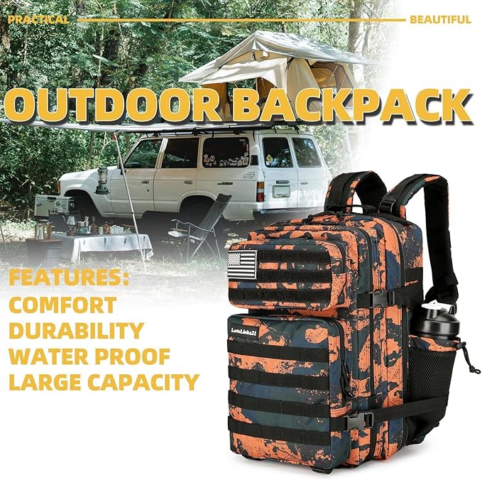 Military 45L Tactical Assault Backpack 3 day assault pack with Molle Waterproof backpack Rucksack for Tactical Backpacks