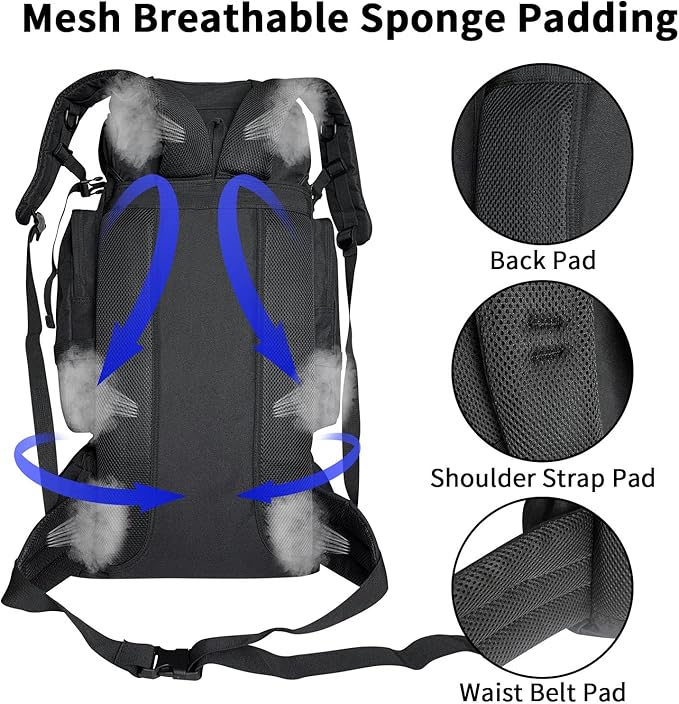 80L/100L Hiking Camping Backpack Outdoor Travel Climbing Rucksack Military Trekking Knapsack Molle 3 Days Assault Pack