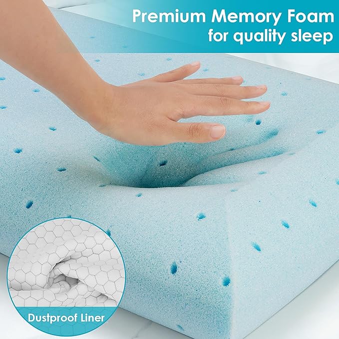 Memory Foam Pillows for Side, Back and Stomach Sleepers, Set of 2, Bed Pillow with Washable Cover and Breathable Mesh, Bed Pillow for Sleeping (Grey,King Size)