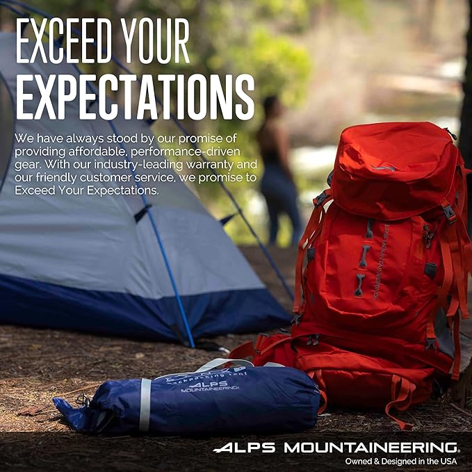 ALPS Mountaineering Ranger 1-Person Tent – Lightweight Freestanding Backpacking Tent with 7000-Series Aluminum Poles, Full Rainfly & Compact Design for Hiking and Camping