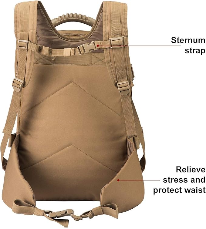 Greencity Laptop Backpacks Tactical 3 Day Expandable Bug Out Bag Classic Case Travel Hiking,Coyote