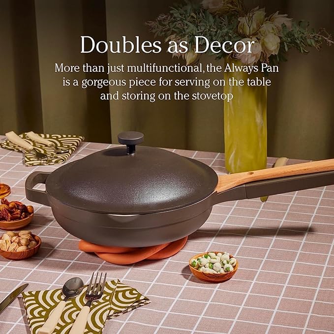 Our Place Mini Always Pan 2.0-8.5” (1.2 Qt) Nonstick, Toxin-Free Ceramic Cookware | Patented 10-in-1 Aluminum Frying & Sauté Pan | Safe for Oven, Induction & All Cooktops up to 450°F | Char