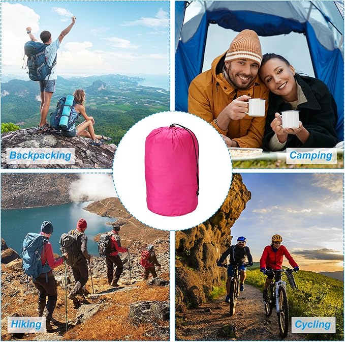 PATIKIL Stuff Sack, Waterproof Outdoor Storage Sack Portable Drawstring Dust Flap Bag for Backpacking