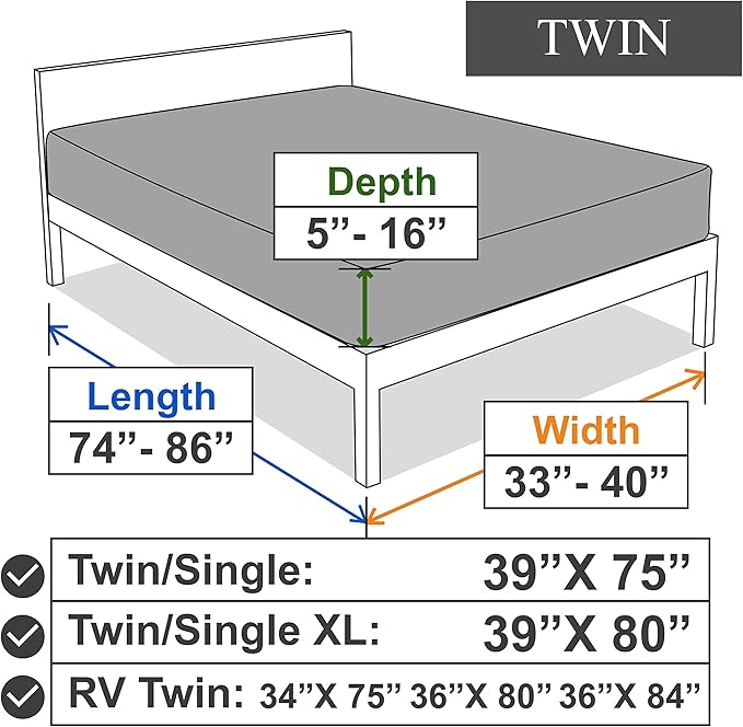 Soft Stretch Twin Fitted Sheet Only - Jersey Knit & 4-Way Stretchy Snug Fit, Stay in Place and No More Slipping, Wrinkle Free Mattress Sheets, Cozy T-Shirt Comfortable - Black, Twin