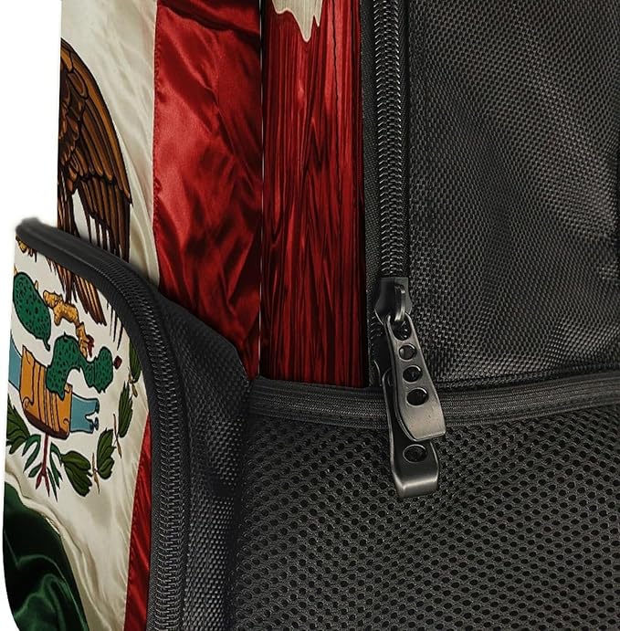 Daypack Lightweight Multipurpose Anti-Theft Retro Mexico Flag Shoulder Bag Large Capacity Laptop Book Bag Rucksack With Adjustable Shoulder Straps