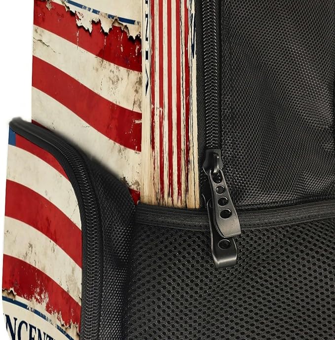 Rucksack Multipurpose Anti-Theft Big Capacity Shoulder Bag, USA 250th Anniversary Patriotic Independence Celebration Art Travel Hiking Camping Rucksack With Side Pockets