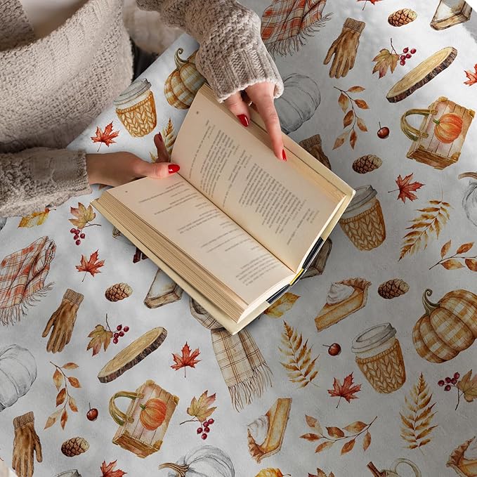 Fall Throw Blanket, Pumpkin Autumn Soft Blanket for Home Room Decor, Cozy Throw Blankets for Christmas Thanksgiving Gifts for Adults Kids Couch Bed 60" X 50"