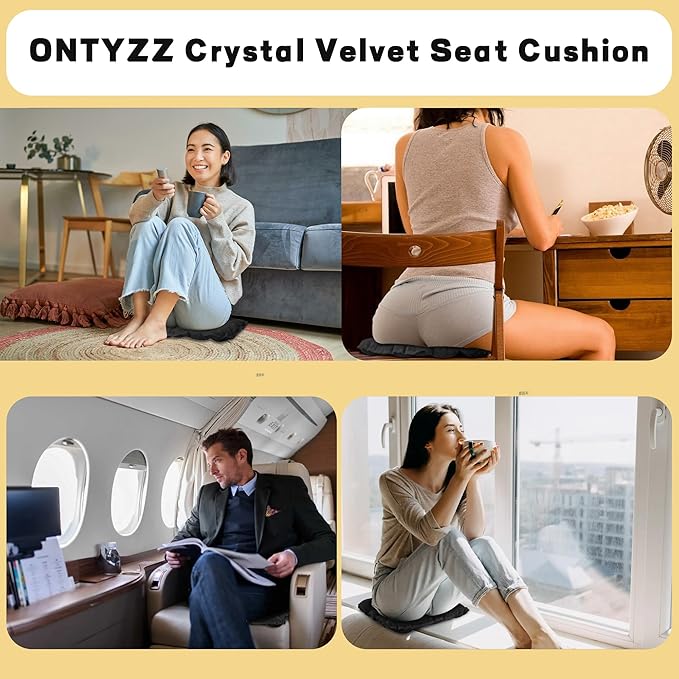 ONTYZZ Inflatable Seat Cushion Lightweight Stadium Seat Pad Travel Air Seat Cushion for Hiking Office Airplane Stadium Car