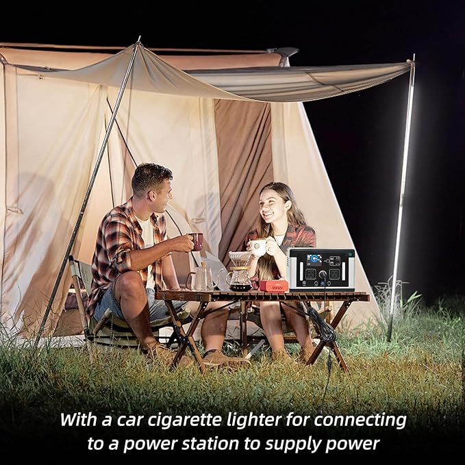 12V LED Light, Dimmable Camping Lights, Weatherproof IP67, Magnetic Mounting, All-in-One Portable Lighting for RV, Camping Tent Car Trailer Boat, White 4Pcs