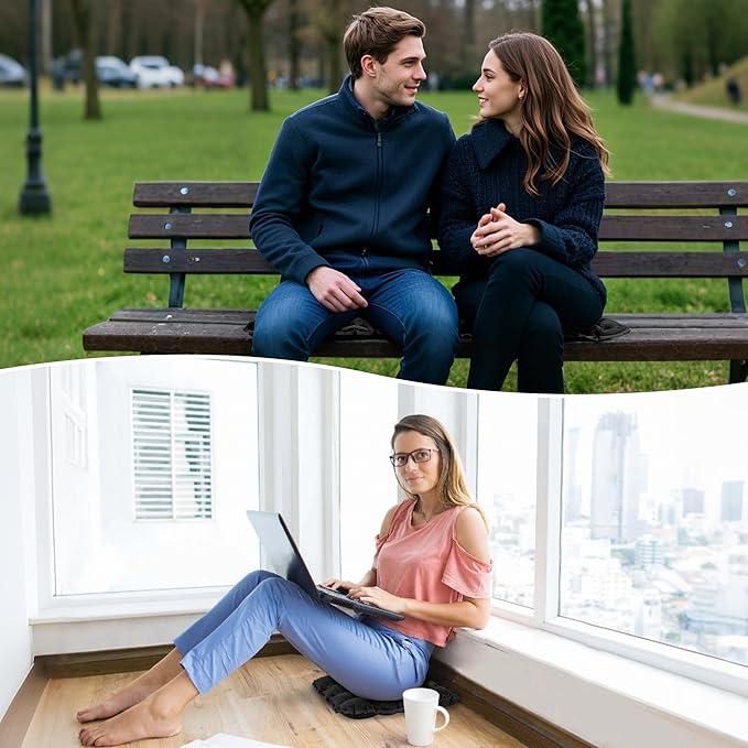 ONTYZZ Inflatable Seat Cushion Lightweight Stadium Seat Pad Travel Air Seat Cushion for Hiking Office Airplane Stadium Car