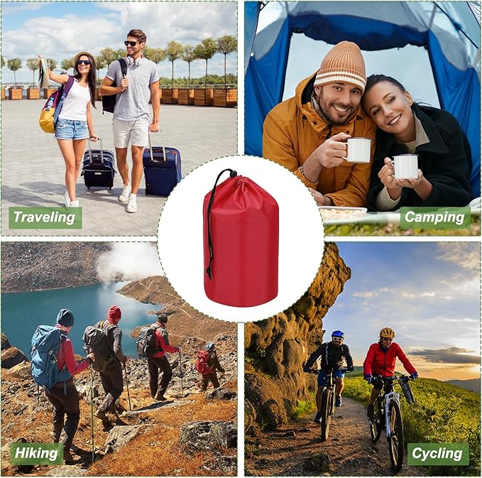 PATIKIL Stuff Sack, Waterproof Outdoor Storage Sack Portable Drawstring Dust Flap Bag Lightweight Sleeping Bag for Camping Hiking Travel