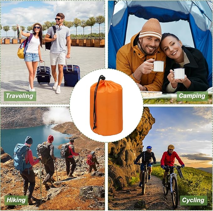 PATIKIL Stuff Sack, Waterproof Outdoor Storage Sack Portable Drawstring Dust Flap Bag Lightweight Sleeping Bag for Camping Hiking Travel