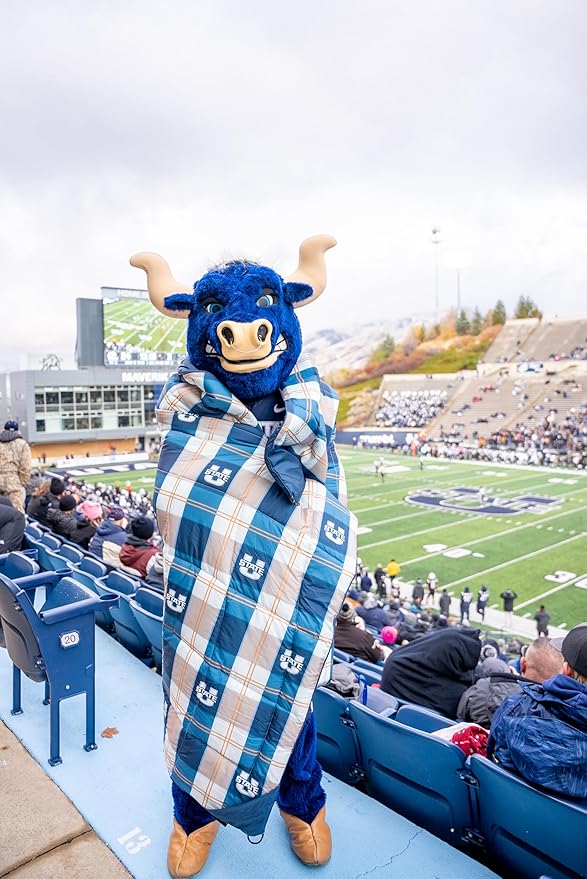 Versatile Packable Outdoor Camping Blanket, Puffy Blanket, Primaloft® Insulation, Warm, Durable, Lightweight, Waterproof, Oversize, Beach, Stadium, and More! 55"x80" (USU - Old Main)