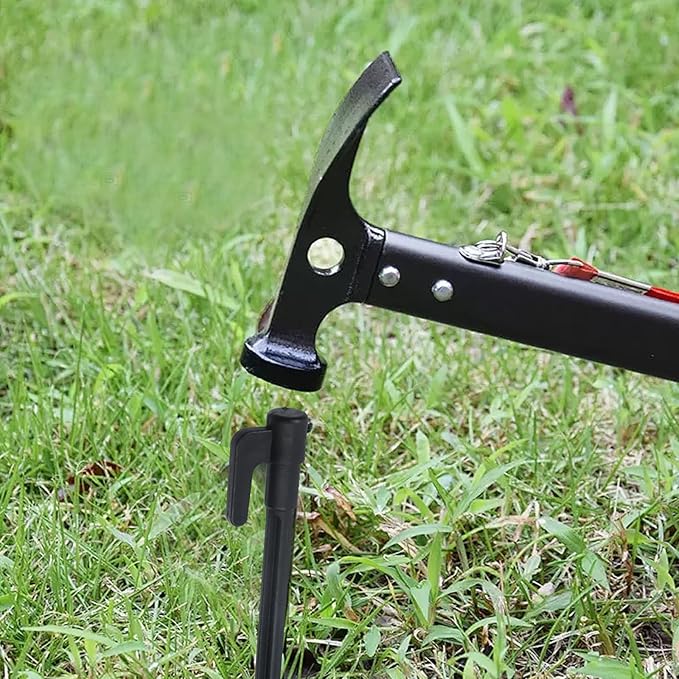 30 Pcs 6in Heavy Duty Plastic Landscape Edging Stakes Garden Stakes Anchoring Spikes, Plant Support Lawn Stake Tent Pegs Spike Hook for Outdoor Activities Garden Camping Black