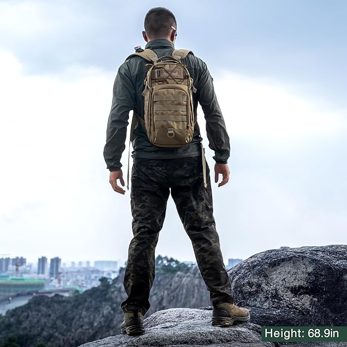 Mardingtop Small Tactical Backpack,Molle Military Rucksack Daypack for Backpacking Camping Hiking Traveling,18L Backpack
