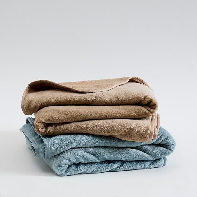 Cuddledown Plush Fleece Travel Blanket | Cozy & Exceptionally Soft | Lightweight | Convenient, Easy Care | Doubles as Pillow | 65" x 40" | Twig