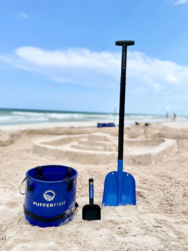PUFFERFISH Better Bucket - Foldable Water Bucket for Sand Castles - Made from Recycled Plastic - Build Sand Castles with Ease