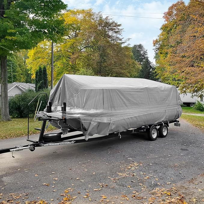 Tarps Heavy Duty Waterproof 12x30FT, 12 Mil Silver Heavy Duty Tarps with Grommets Reinforced Edges, UV Resistant, Tear&Fade Resistant, Large Covers for Camping Patio Roof Boat Outdoors