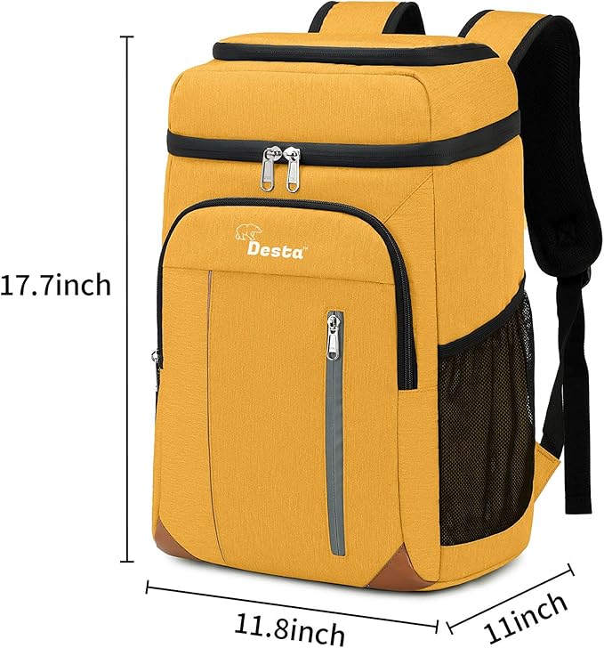 Desta™ 22L | Lightweight Insulated Backpack Cooler | Easy to Carry | Adjustable Shoulder Straps | Large Capacity | Hiking Backpack Men | Lunch Pack | Picnic | Made from 5mm Eco-Friendly EPE Foam