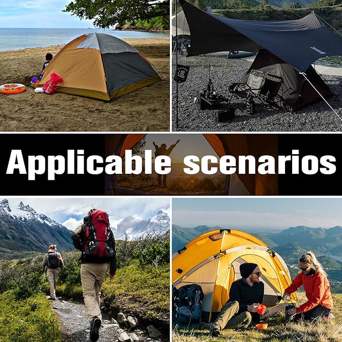 20Pcs Metal Tent Pegs with Hooks. 7 inches Durable Garden Stake Ground Anchors Awning Metal Hooks. Heavy Duty, Waterproof & rustproof. Ideal for Camping, Yard Decor, Picnic & tarp(Black)