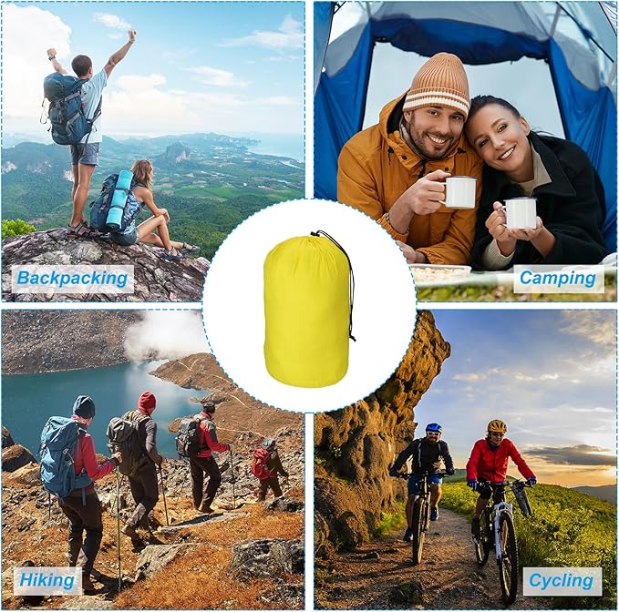 PATIKIL Stuff Sack, Waterproof Outdoor Storage Sack Portable Drawstring Dust Flap Bag for Backpacking