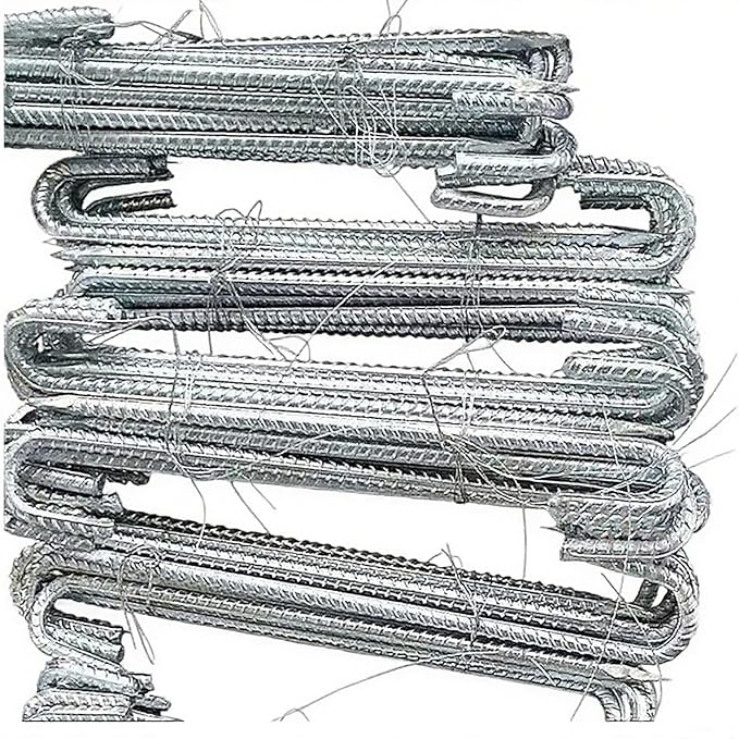 RM1009 12 inch J Shaped 10-Pack Fence Stakes Heavy Duty Rebar Ground Stakes Anchor Tent Metal Stakes for Outdoor Canopy Decorations Inflatables (J-Shape-Silvery, J-12 * 5/16"-4PACK)