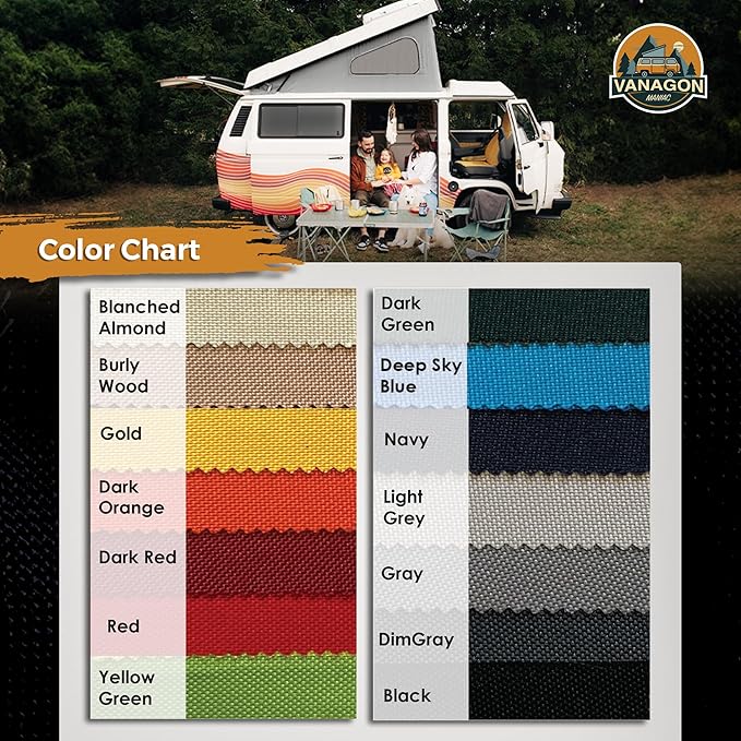 Roof Top Tent Camping 3 Window Roof Tent Pop Top Camper Light Grey Canvas Compatible with VW T4 Eurovan Weekender Short Wheel Based SWB Camper - Grey Mosquito Net, 2 Person Rooftop Tents