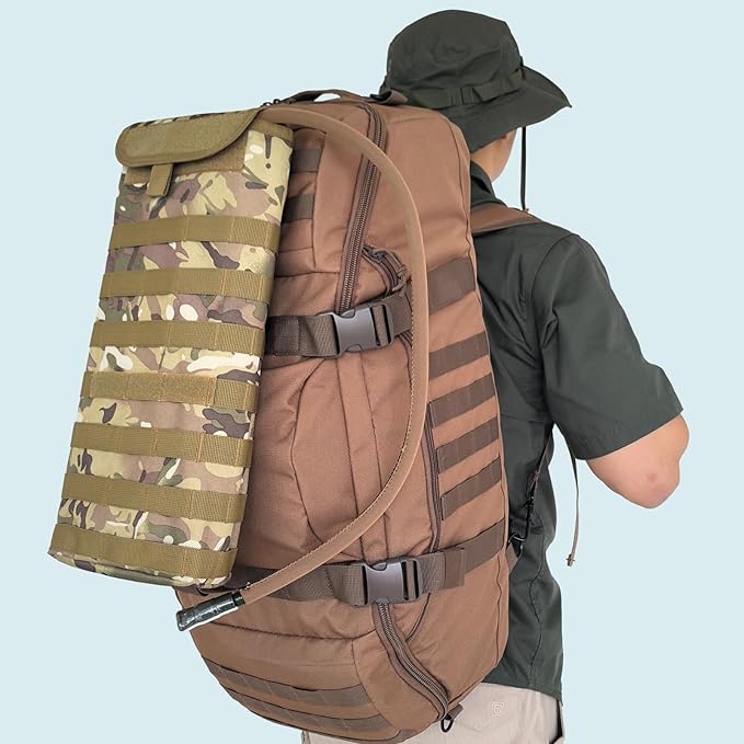 Tactical MOLLE Hydration Pack Carrier Backpack with 3L Water Bladder