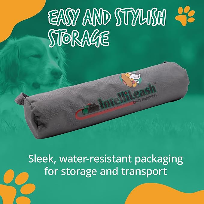 IntelliLeash Heavy Duty Tie-Out Stake: Surface-Lock Technology for Pulling and Bending Prevention, 360-Degree Swivel Ring, Weather-Resistant Coating for Maximum Durability and Tangle-Free Design