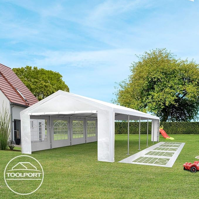 Party Tent 13x16 ft Canopy PE 350 N Tarpaulin 100% Waterproof White Garden Tent