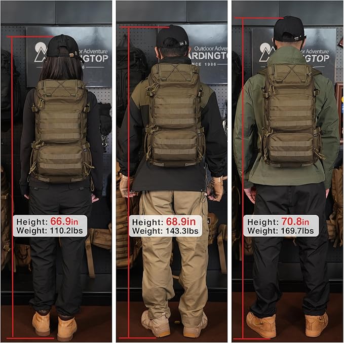 Mardingtop Tactical Backpacks Molle Hiking daypacks for Motorcycle Camping Hiking Military Traveling,25L Backpack
