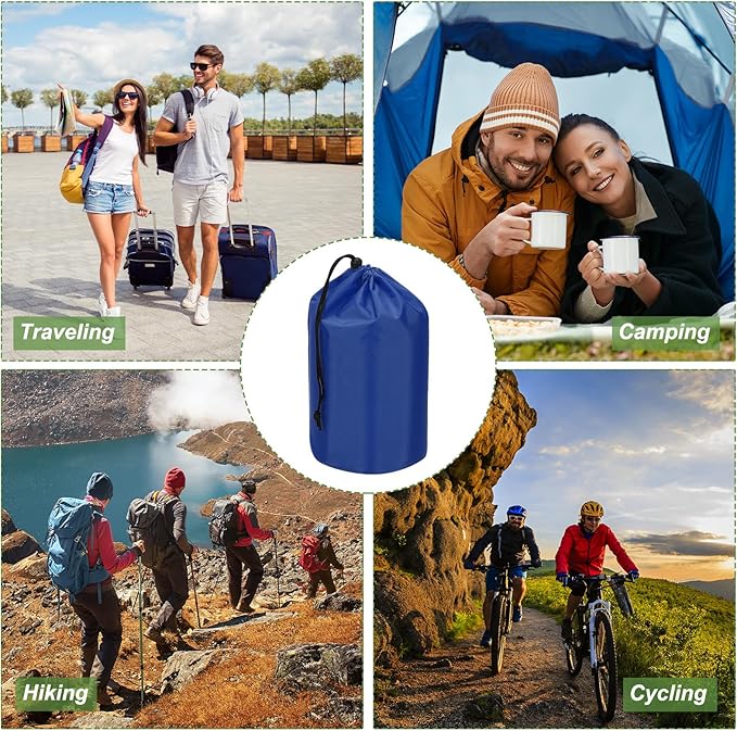 PATIKIL Stuff Sacks, Waterproof Outdoor Storage Sack Portable Drawstring Dust Flap Bag for Camping Hiking