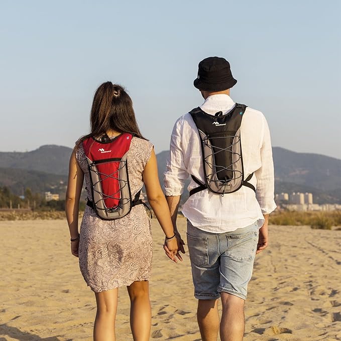 Hydration Backpack & 2L Leak Proof Water Hydration Bladder,Lightweight Running Backpack & Hydration Pack, Running, Hiking, Cycling, Climbing,Skiing for Men Women & Kids, Airflow Camel Pack