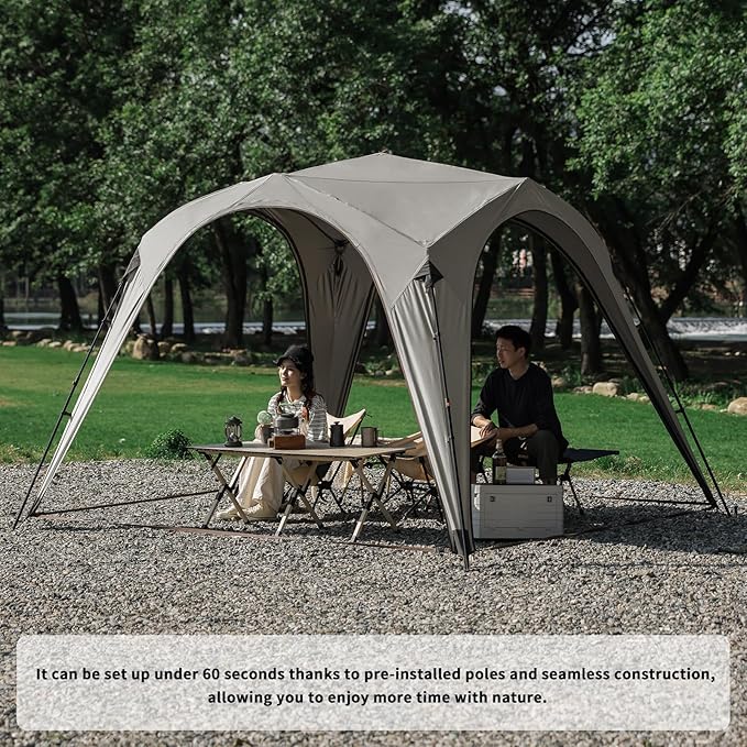 Camping Sun Shelter Easy Setup Instant Canopy Automatic Pop up Tent for Camping Tent for Family Outdoor Picnics