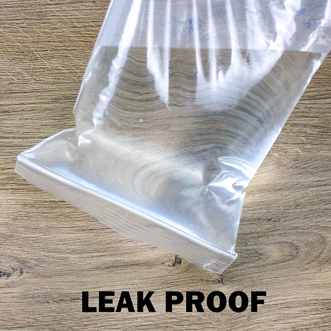24/7 Bags - 6” X 9” (200 Count)2 Mil Clear Reclosable Zip Plastic Poly Bags with Resealable Lock Zipper Food Grade