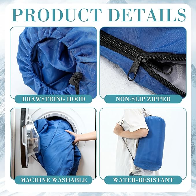 Macarrie 30 Pcs Hiking Gear Set, Include 10 Sleeping Bags for Adults Teens Kids with Compression Sack, 10 Warm Fleece Blankets and 10 Drawstring Bags for Camping Gear Homeless Supplies