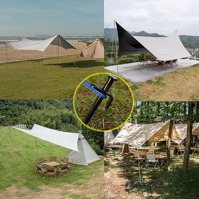 Tent Stakes,Heavy Duty Stakes,Metal Tent Stakes,12 inchs 30cm Steel Ground Stakes Heavy Duty Durable Outdoor Camping Tent Trampoline Canopy Pop Up 4pcs