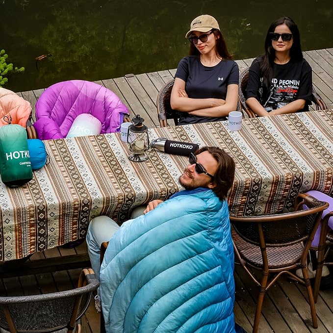 Camping Blanket,Lightweight Puffy Printed Camping Blanket Packable Outdoor Blanket for Camping,Traveling, Stadium, Hiking, Picnics