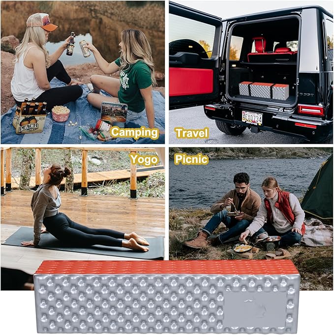 PATIKIL Closed Cell Foam Sleeping Pad Insulated R-Value 2.1 Foldable Sleeping Pad Lightweight Sleeping Mat for Camping Backpacking Hiking Outdoor