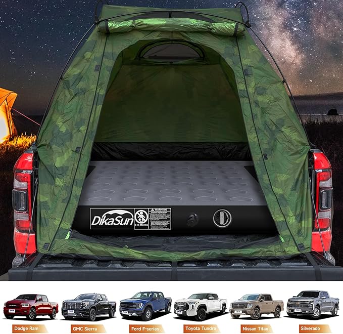 Truck Bed Air Mattress for 5-5.8 ft, Full Size Inflatable Mattress Short Truck Beds for Outdoor Camping,Truck Tent Accessories