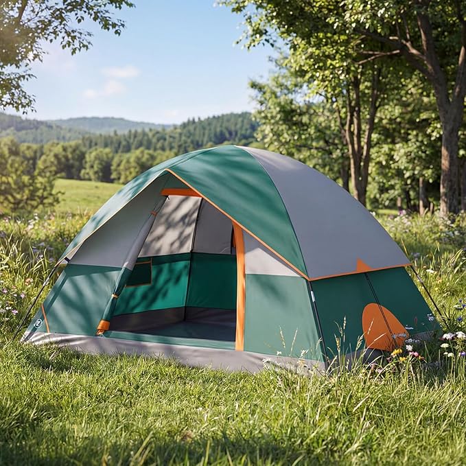 NEWBULIG 2-4 Person Camping Tent, Lightweight 5 Min Easy Setup, Waterproof Windproof Dome Tent with Rainfly for Outdoor, Hiking, Backpacking, Beach