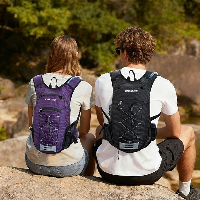 Hydration Backpack Cycling Backpack Women Running Backpack Water Backpack for Hiking Biking Backpack for Men Equipped with 2L Water Bag