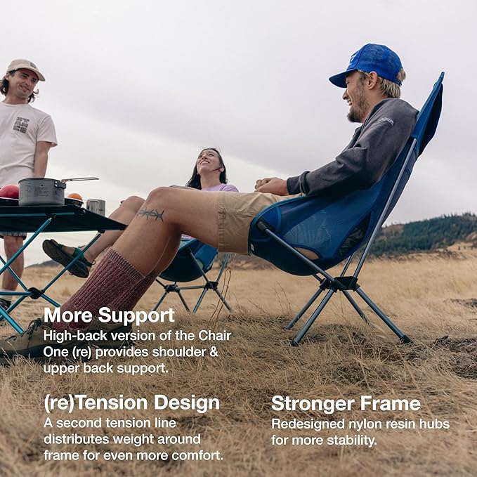 Helinox Chair One Highback (re) High-Performance Camping Chair,2.6lbs, Camping Chairs High Back, Packable, Portable, Camping, Hiking, Travel, Coyote Tan